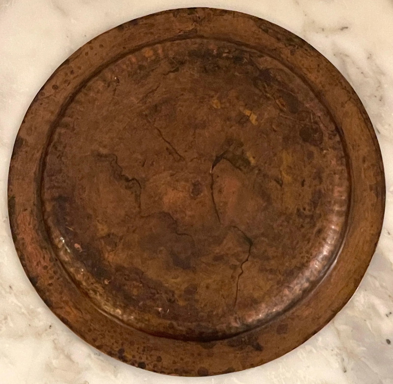 Roycroft Arts & Crafts Copper Round Salver/Tray, Roycroft Inn at East Aurora NY - 6
