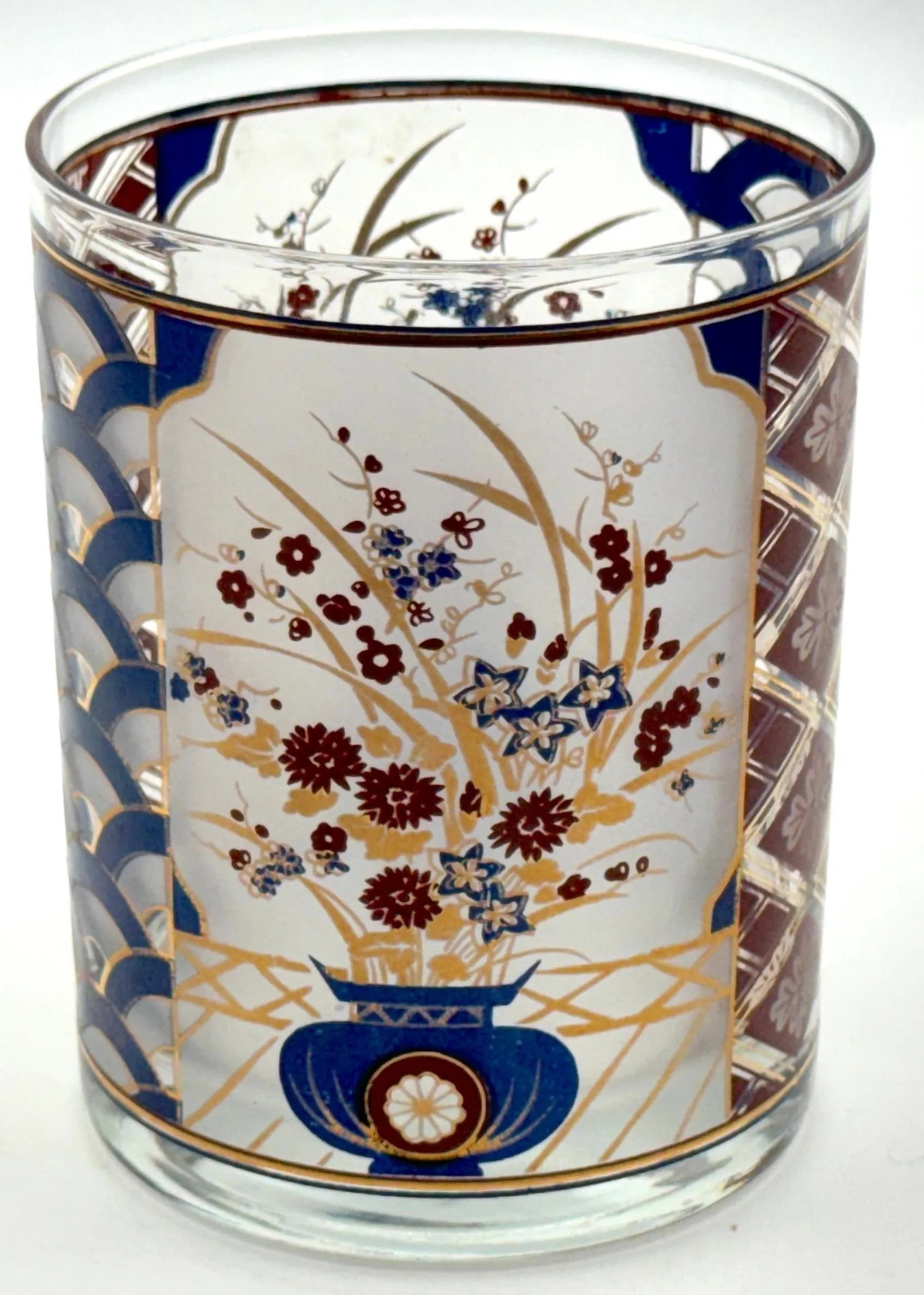 Chinoiserie' Pattern Rocks Glasses/ Tumblers by Culver - Set of 11 - 2