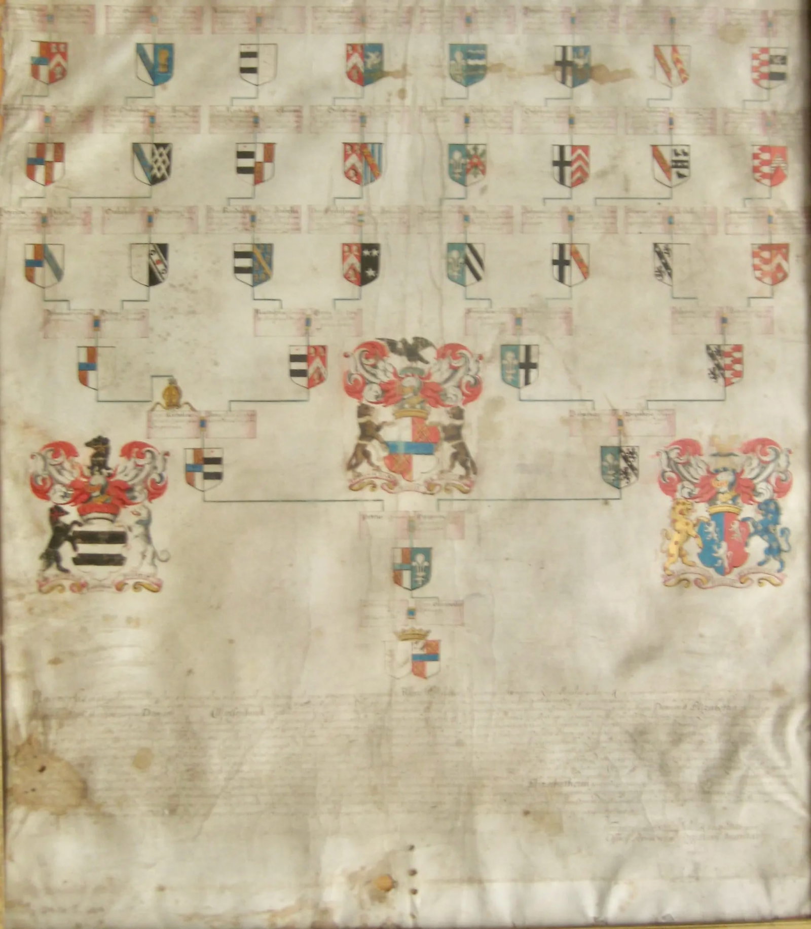 German Genealogist Tree Coat of Arm of a Duke Family Frame - 2
