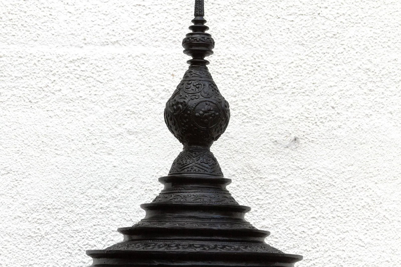 Carved Ebonized Burmese Ceremonial Vessel - 7