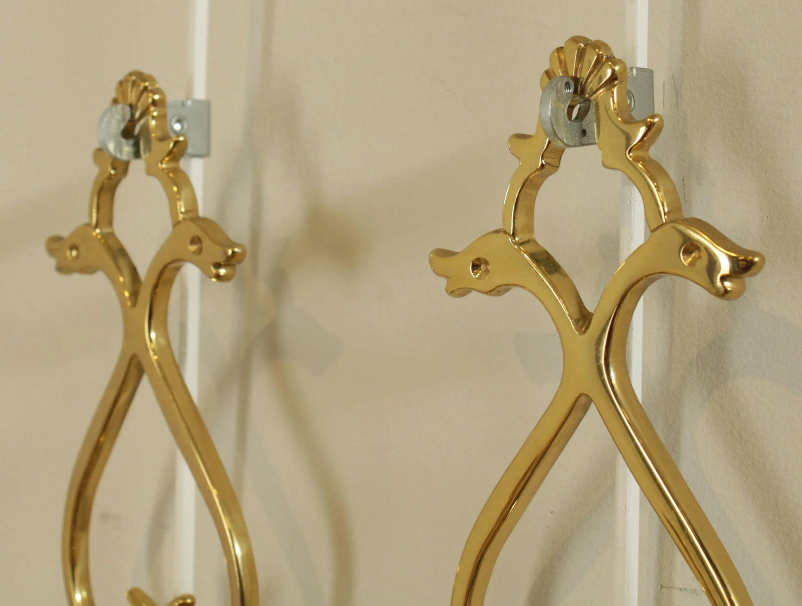 Colonial Williamsburg Restoration Virginia Metal Crafters Brass Candle Wall Sconces - a Pair - 6
