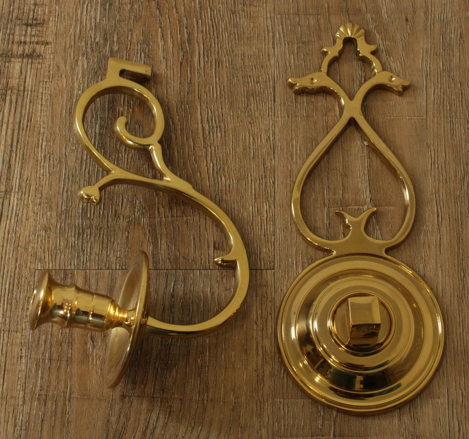Colonial Williamsburg Restoration Virginia Metal Crafters Brass Candle Wall Sconces - a Pair - 8