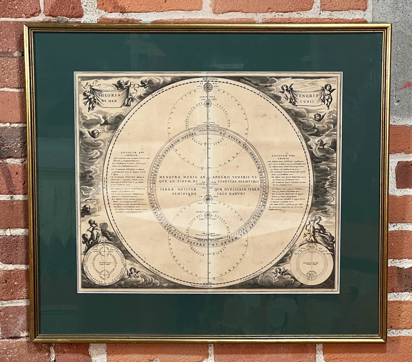 Antique 17th Century Harmonia Macrocosmica Celestial Map of Venus and Mercury - 2