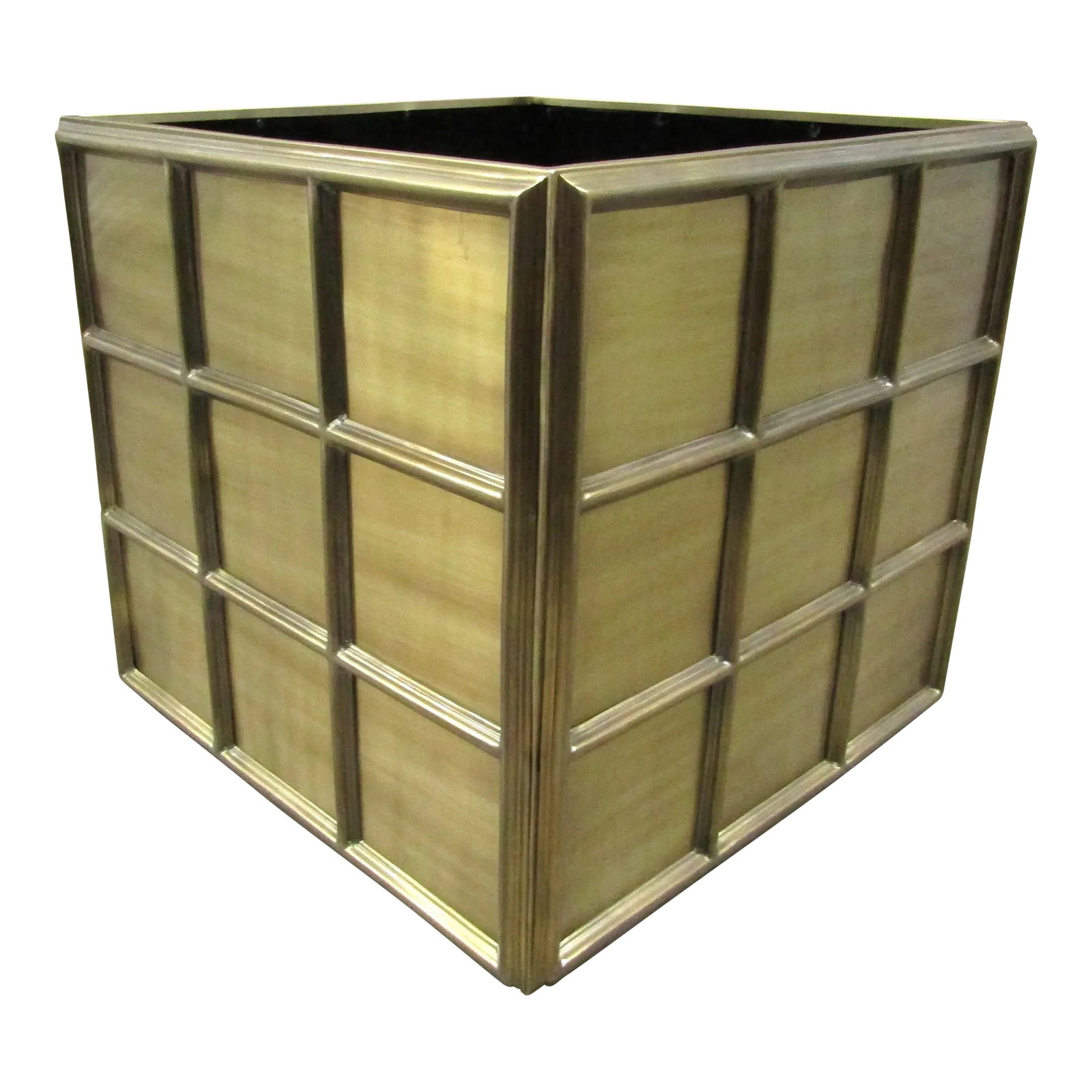 Eichholtz Large Grid Rustic Style Outdoor Planter 31" X 31" X 28" (1 of 8)
