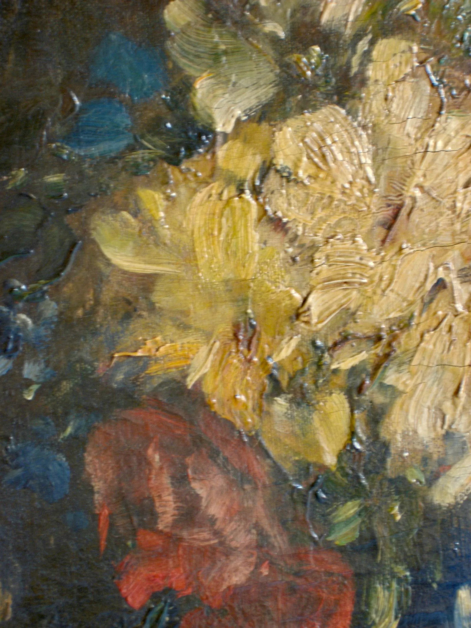 Still Life Oil Painting of Flowers Signed FranÃ§ois Visconti - 7