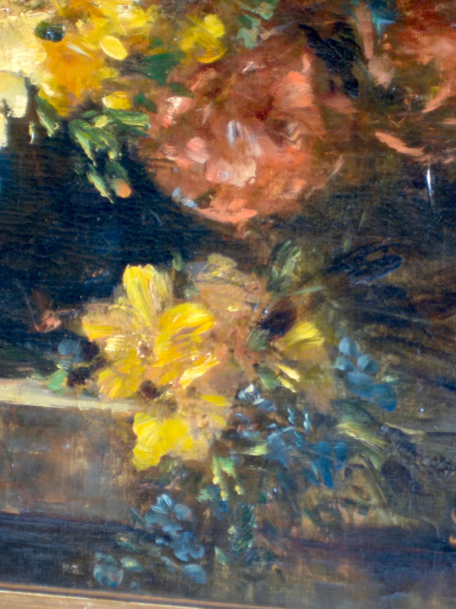 Still Life Oil Painting of Flowers Signed FranÃ§ois Visconti - 8