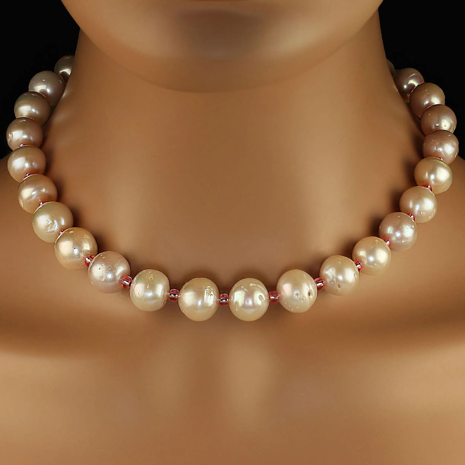 Stylish Blush Pearls With Hot Pink Accents - 2