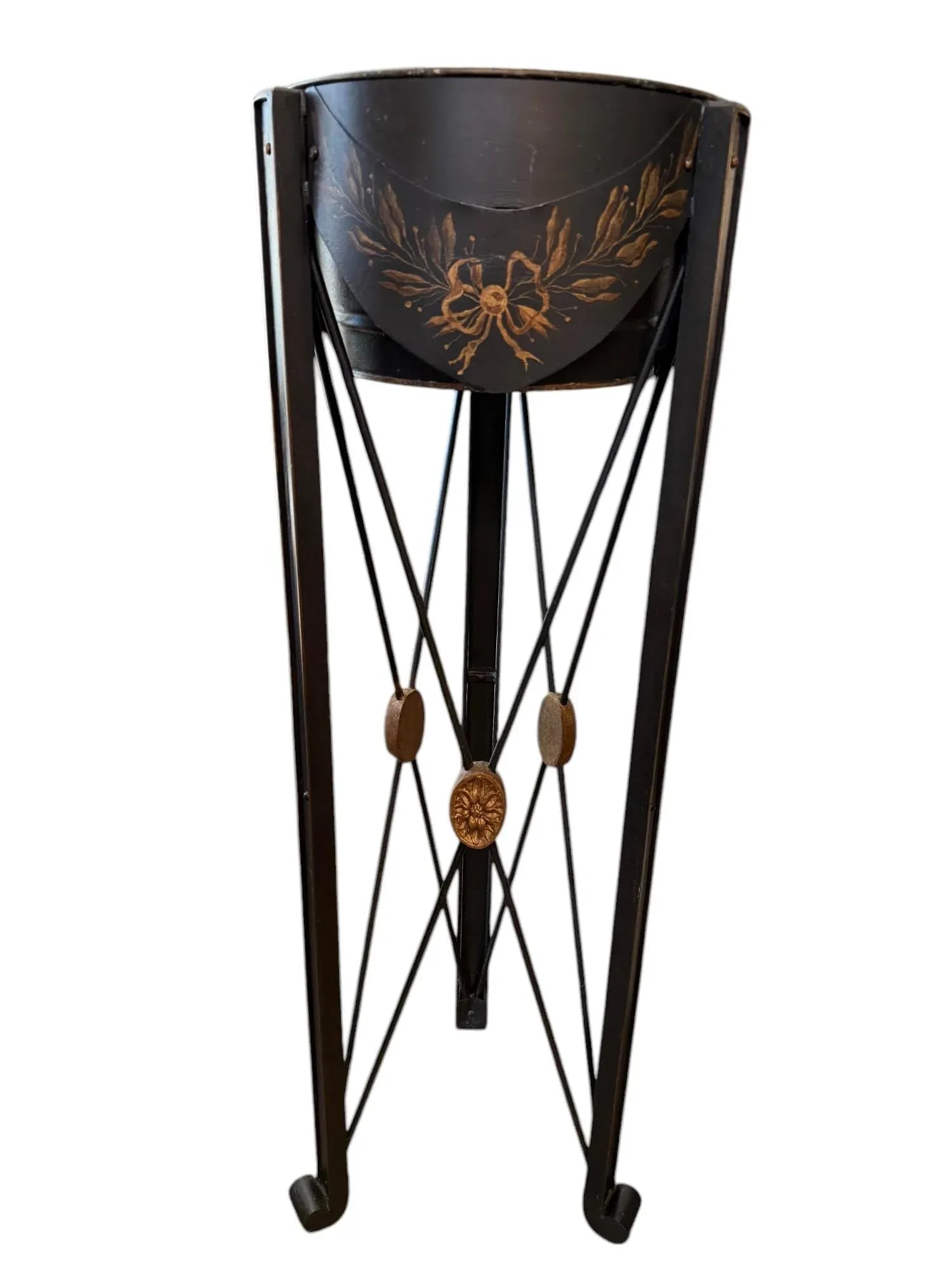 Late 20th Century Niermann Weeks Attributed Tole Jardiniere Plant Stand - 2