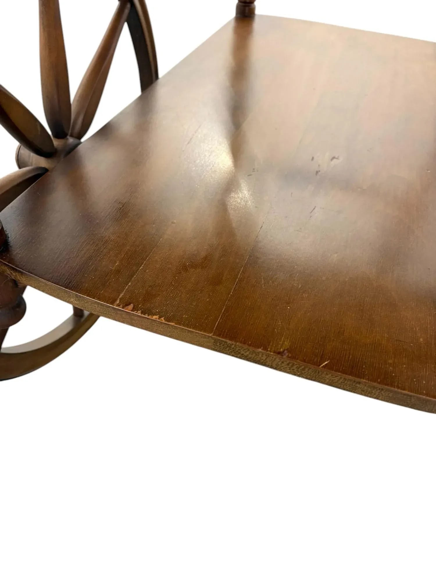 Bar Tea Cart With Glass Tray - 8