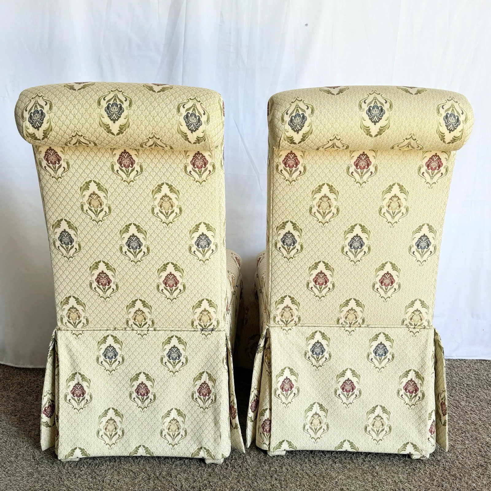 Vintage Regency Skirted Dining Chairs - Set of 4 - 5