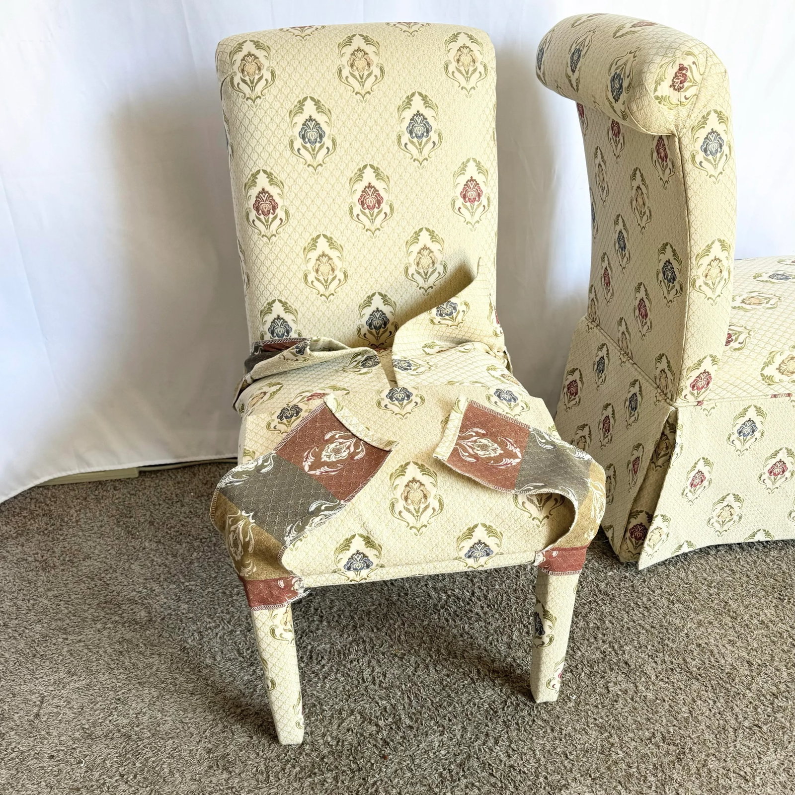 Vintage Regency Skirted Dining Chairs - Set of 4 - 7