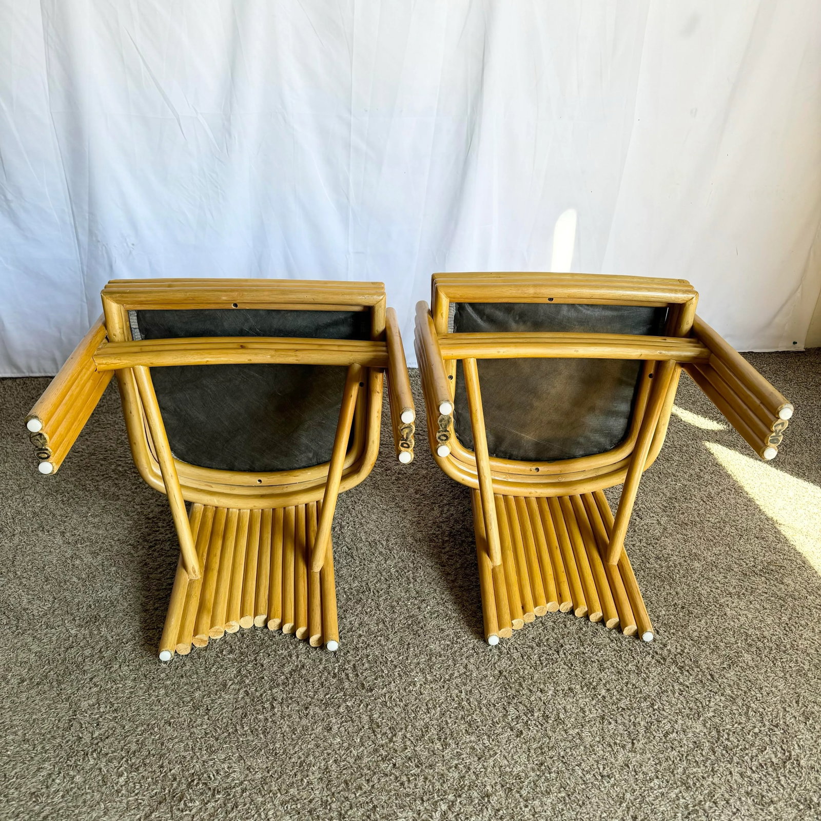 Coastal Boho Rattan High Back Dining Chairs - Set of 6 - 9