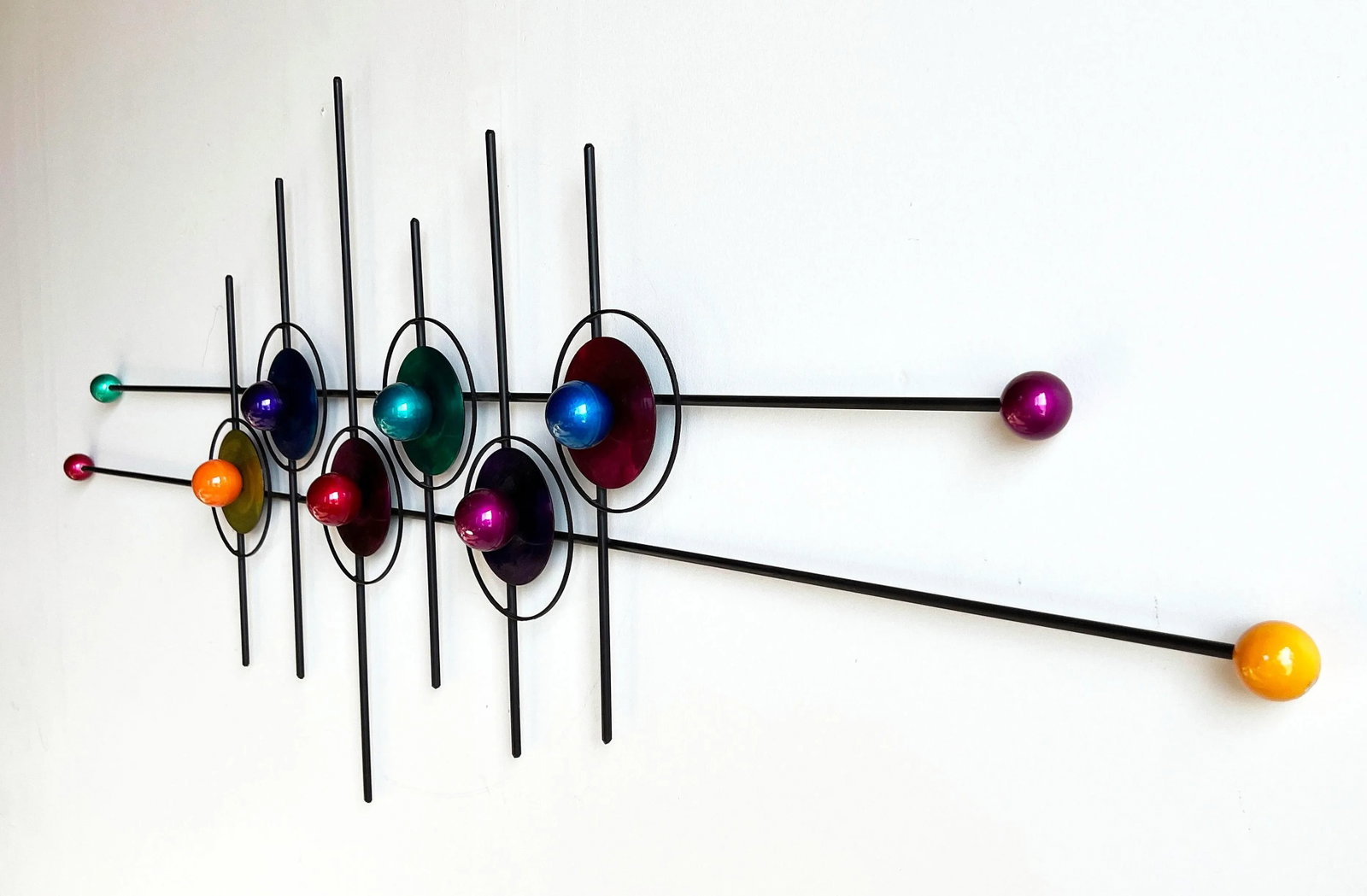 Large Postmodern Memphis Era Geometric Wall Sculpture by Rick Martin c.2004 - 7
