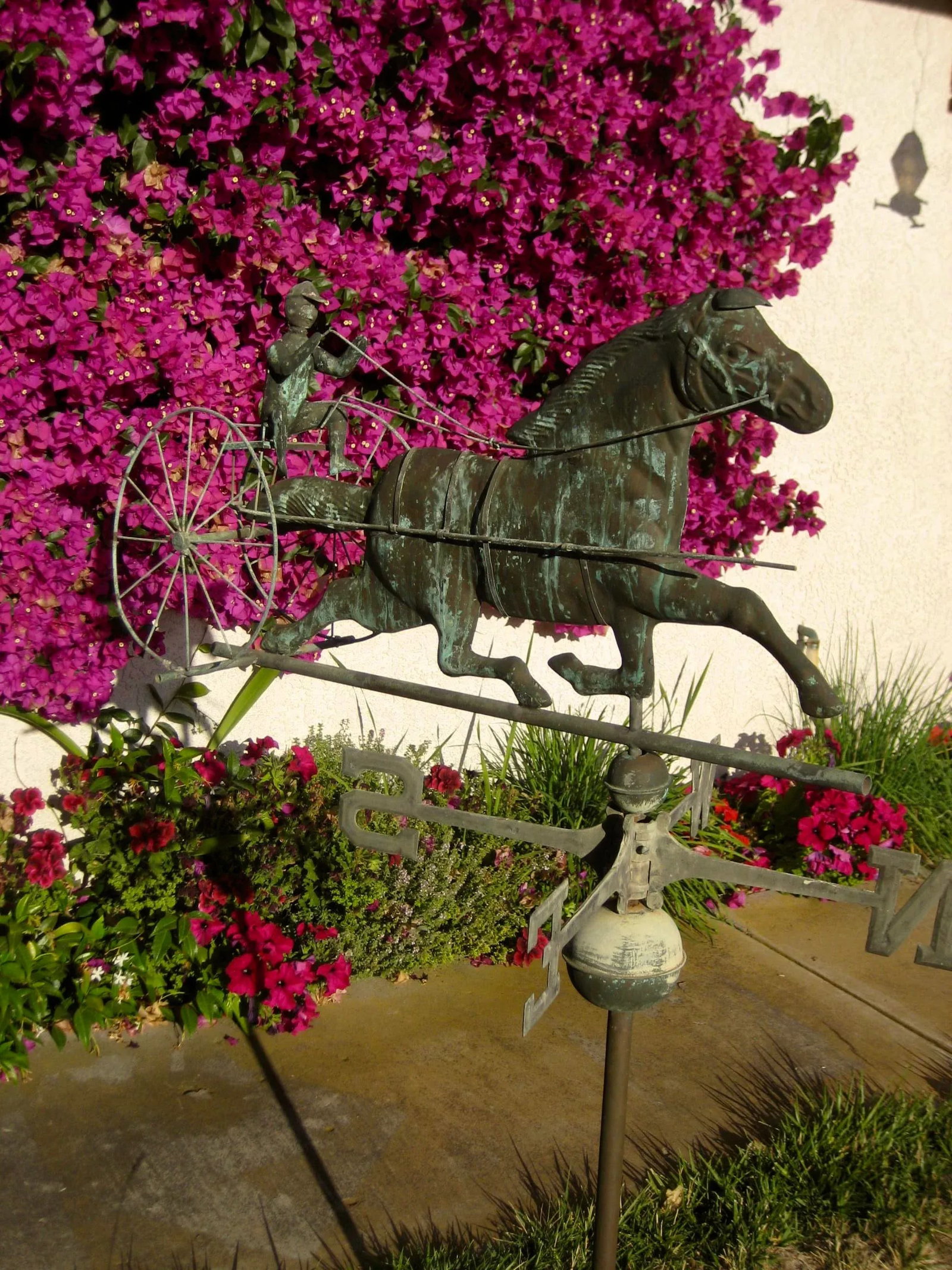 Vintage Horse and Buggy Coper Weathervane - 4