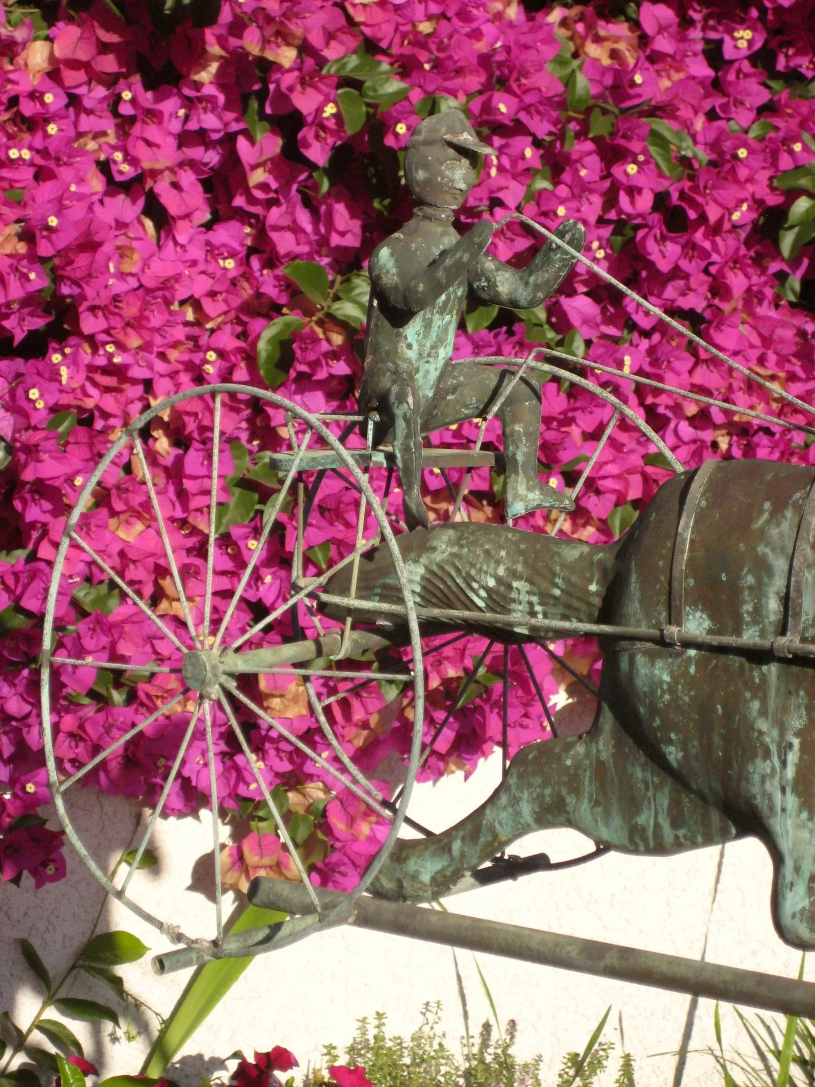 Vintage Horse and Buggy Coper Weathervane - 5
