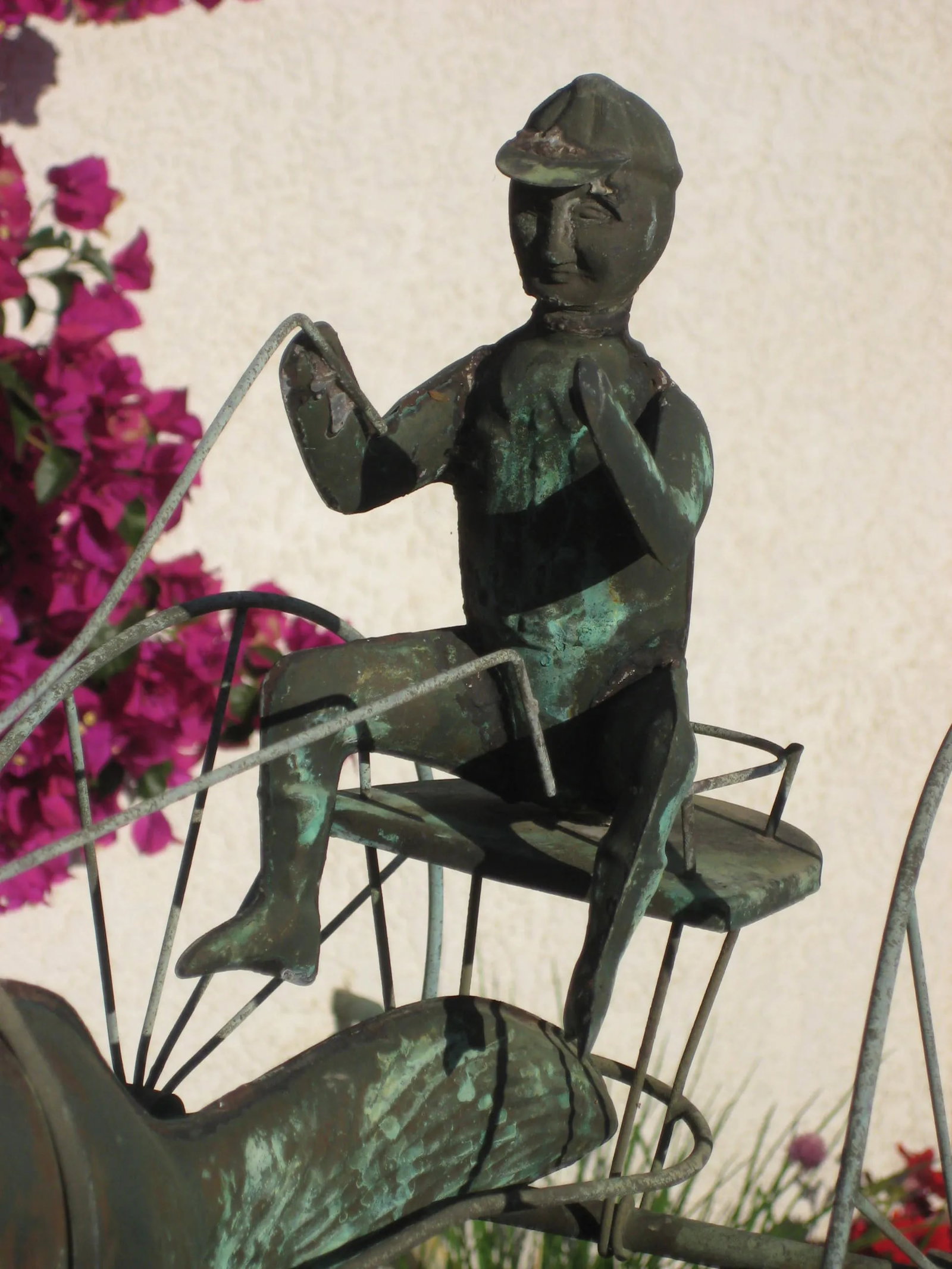 Vintage Horse and Buggy Coper Weathervane - 6
