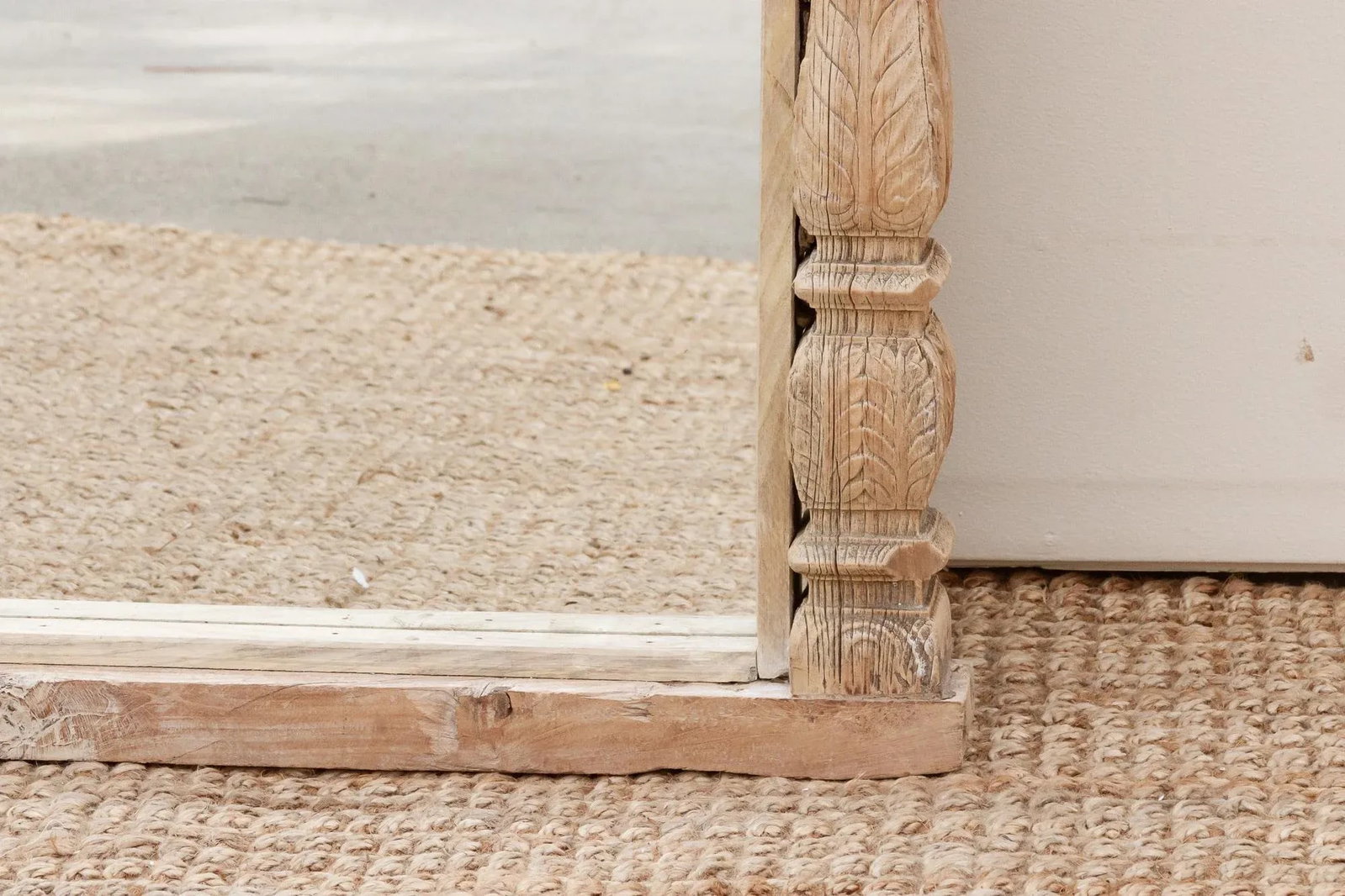 One-of-a-Kind Sun-Bleached Teak Arch Mirror - 6