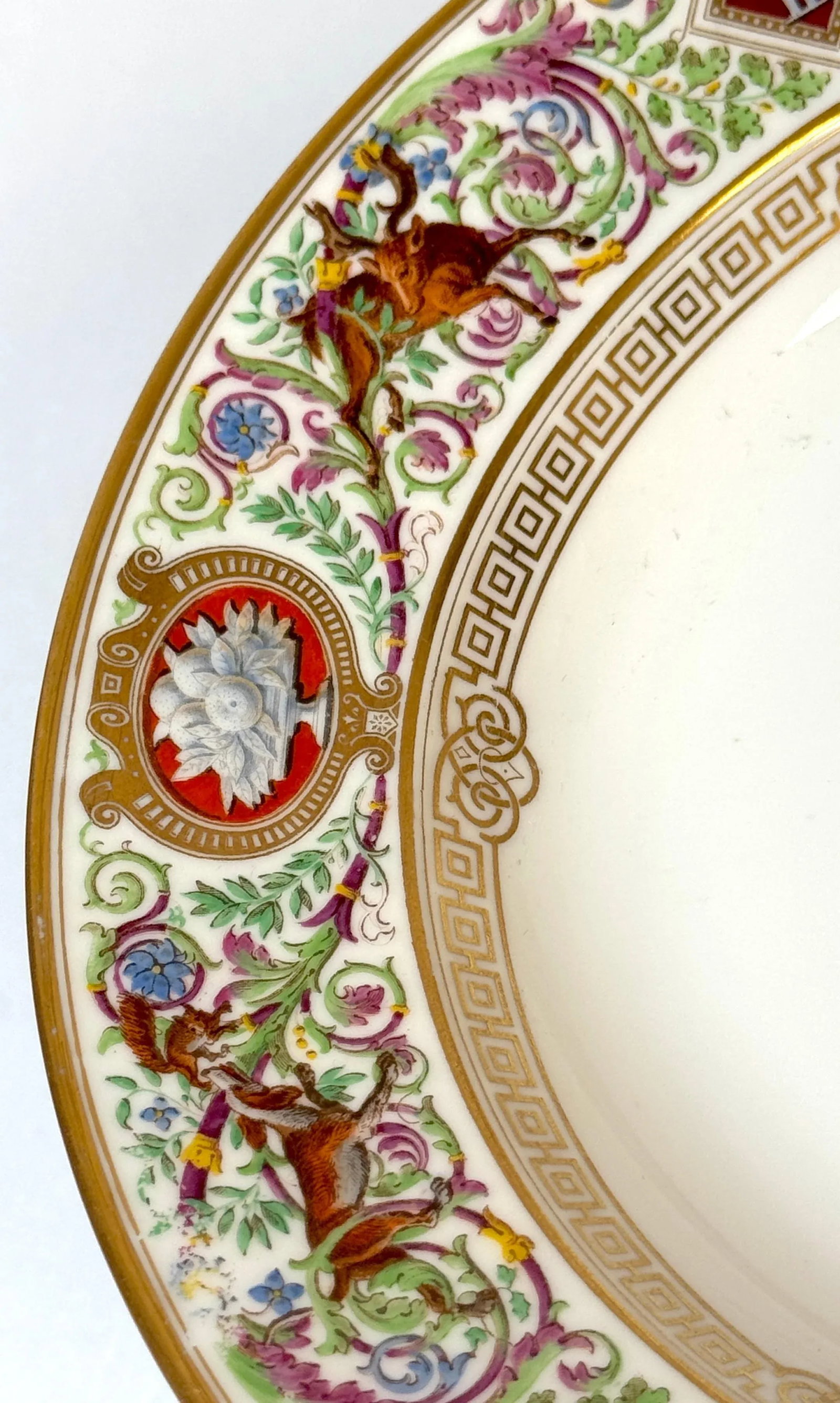 Sevres Porcelain Ormolu Tazza, 1838 Hunting Royal Service of King Louis Philippe - 2
