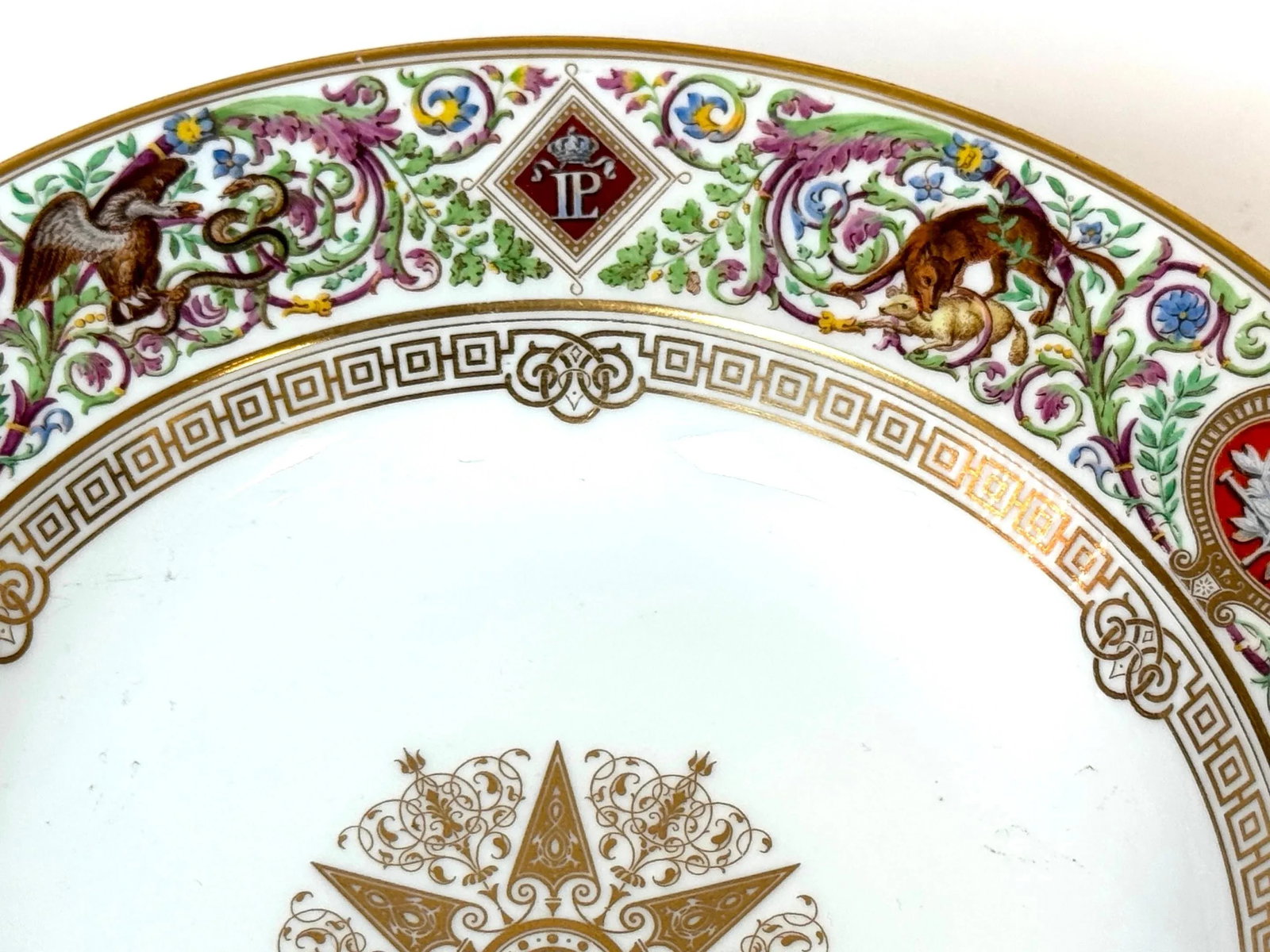 Sevres Porcelain Ormolu Tazza, 1838 Hunting Royal Service of King Louis Philippe - 9