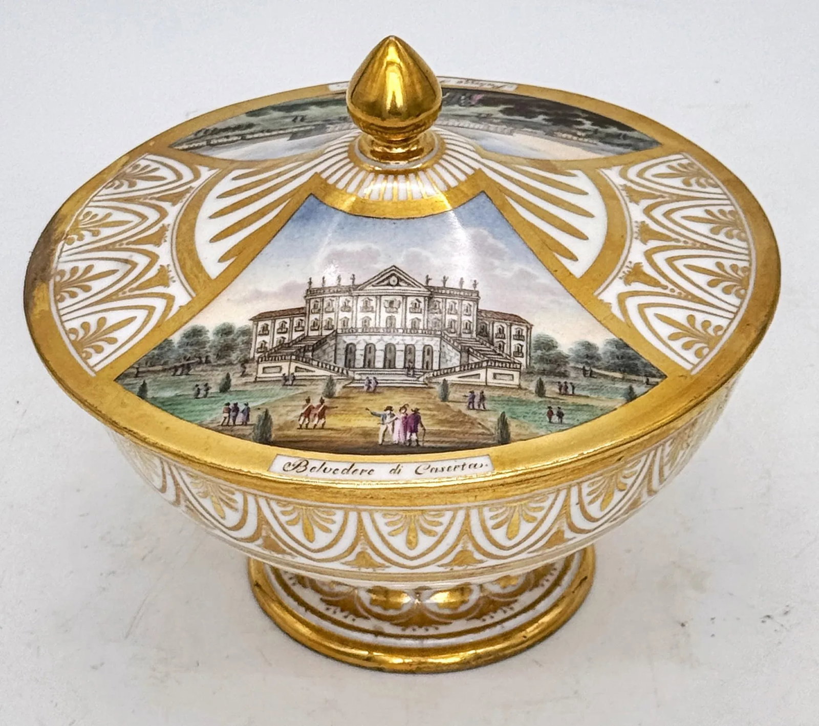18th C. Capodimonte Box, Views Royal Palace of Caserta & Belvedere di San Leucio - 2