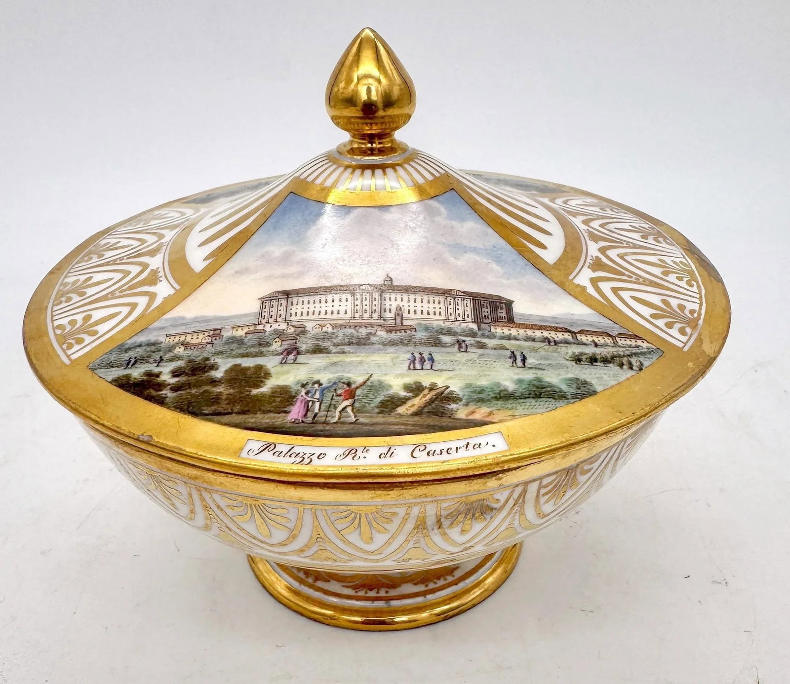 18th C. Capodimonte Box, Views Royal Palace of Caserta & Belvedere di San Leucio - 3