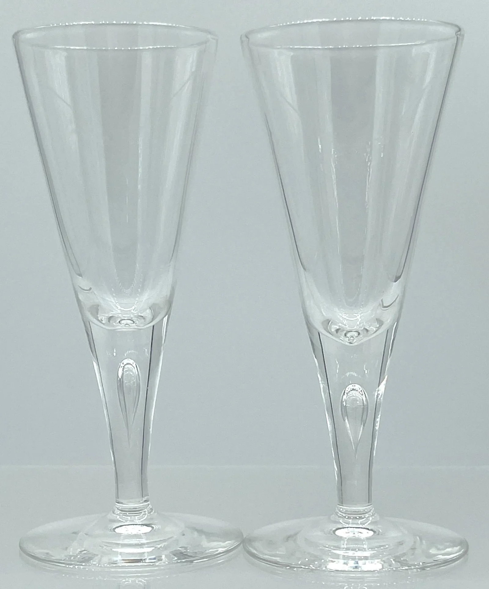 12 1960s Steuben #7924 Controlled Bubble Large Goblets/ Champagnes - 3