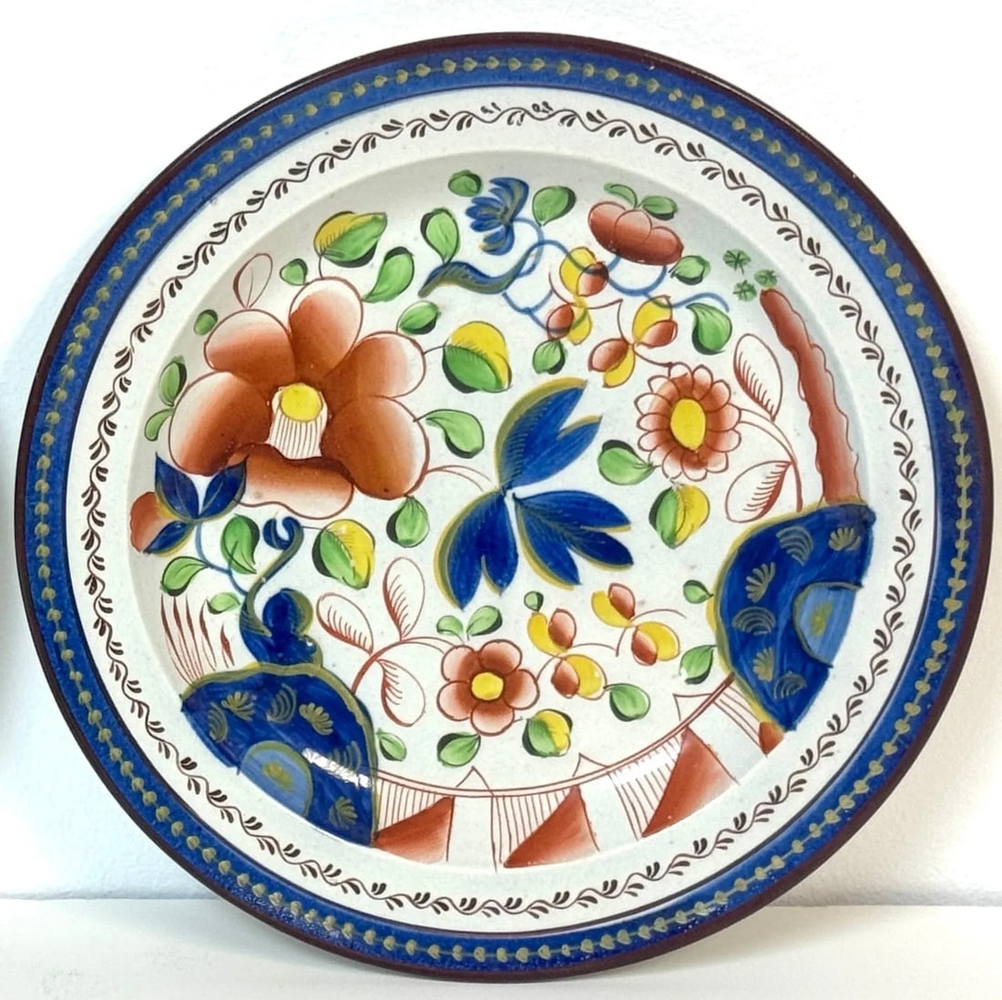 Pair of Gaudy Dutch 'Single Rose ' Pattern Plates - 3