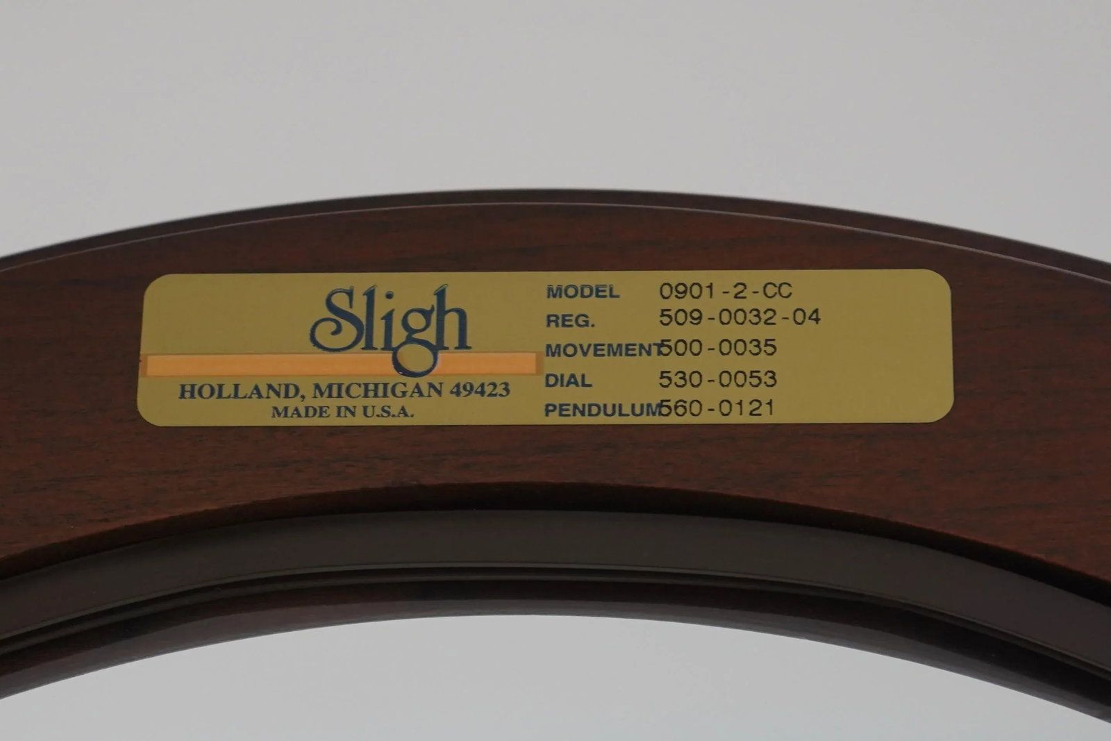 Sligh Dome Top Empire Cherry Grandfather Clock - 12