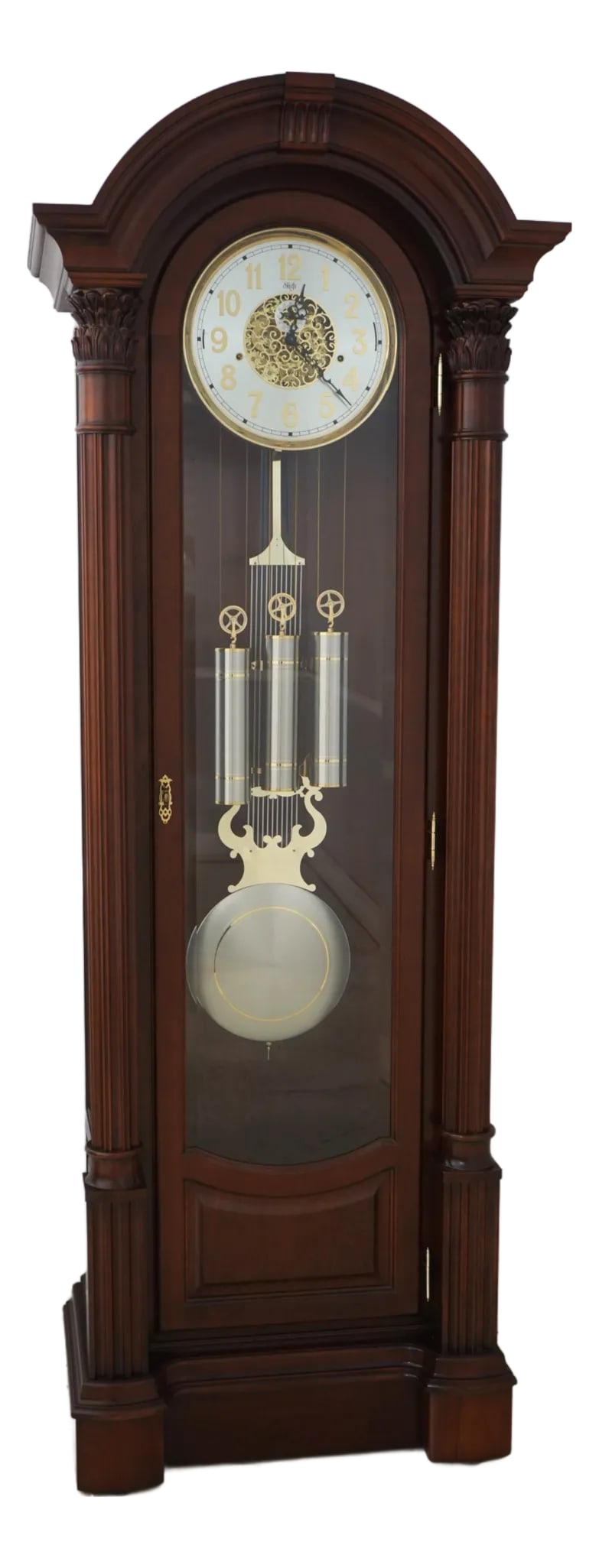 Sligh Dome Top Empire Cherry Grandfather Clock (1 of 12)