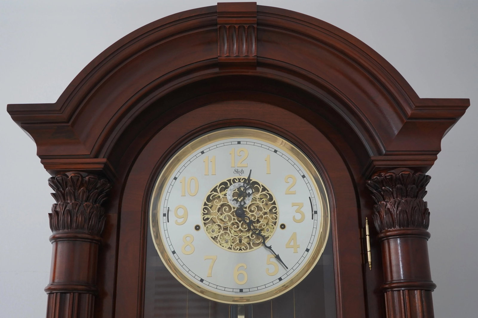 Sligh Dome Top Empire Cherry Grandfather Clock - 4