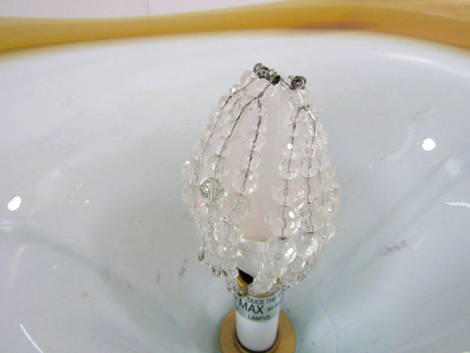 Large Vintage Murano Glass Allison K. West Thumbprints Art Glass Table Lamp - 10