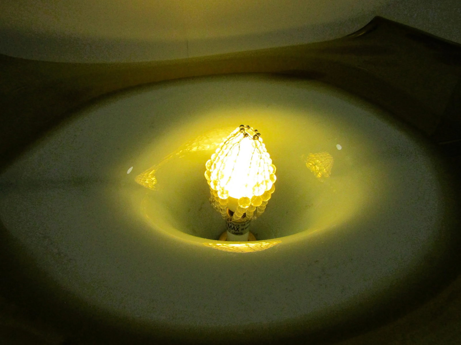 Large Vintage Murano Glass Allison K. West Thumbprints Art Glass Table Lamp - 12