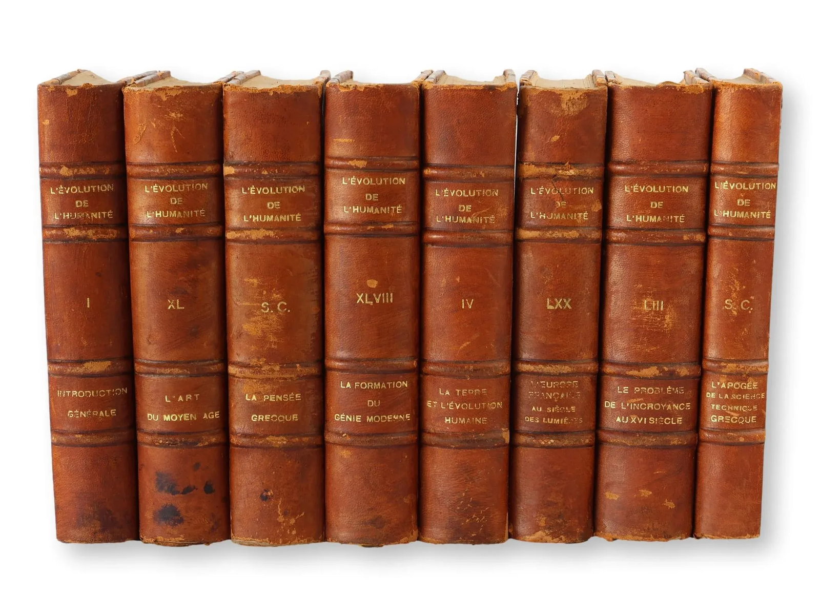 1920 French Evolution of Humanity Books - 2