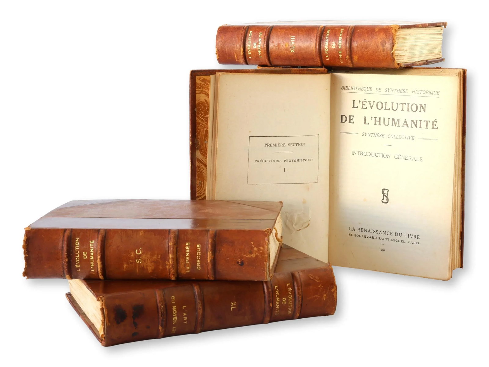 1920 French Evolution of Humanity Books - 3