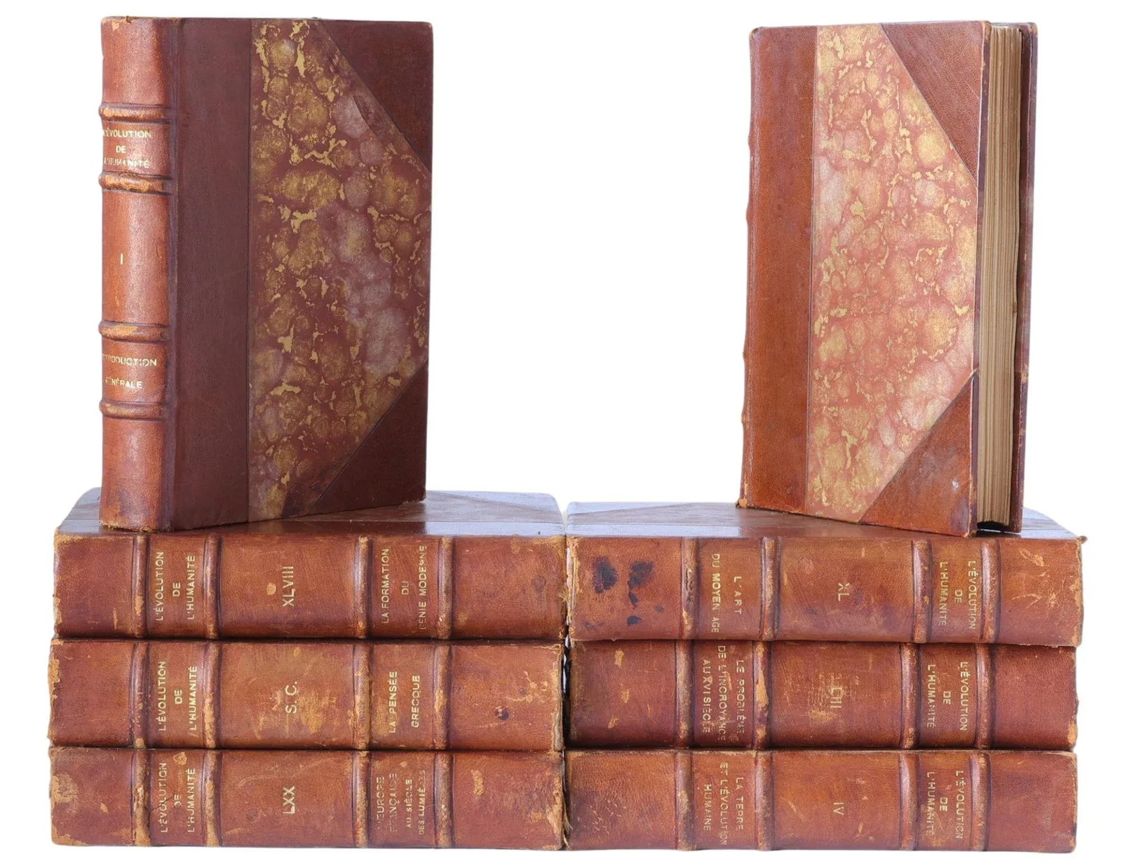 1920 French Evolution of Humanity Books - 7