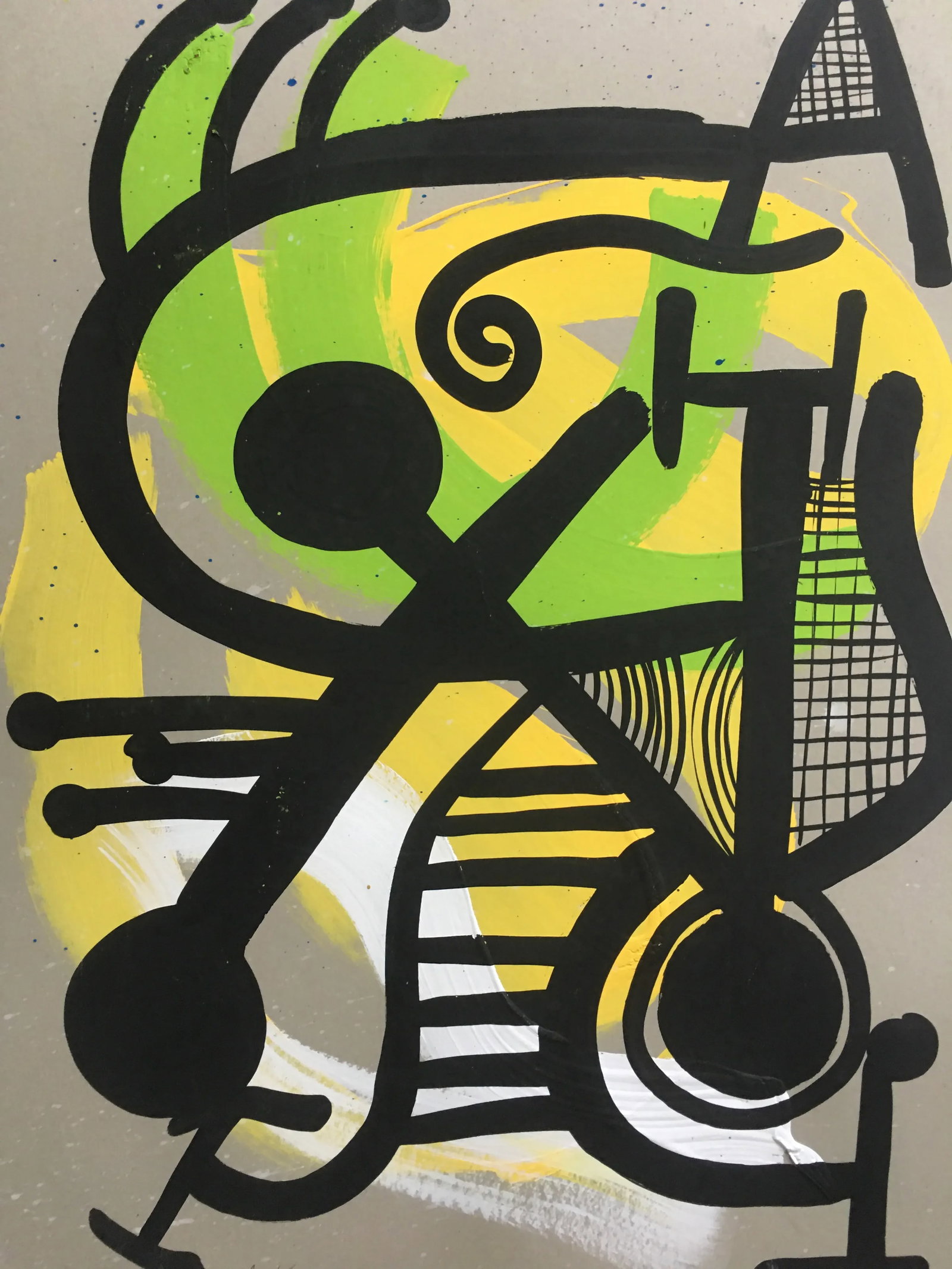Miróvian Style Peter Keil Painting, Berlin - 2