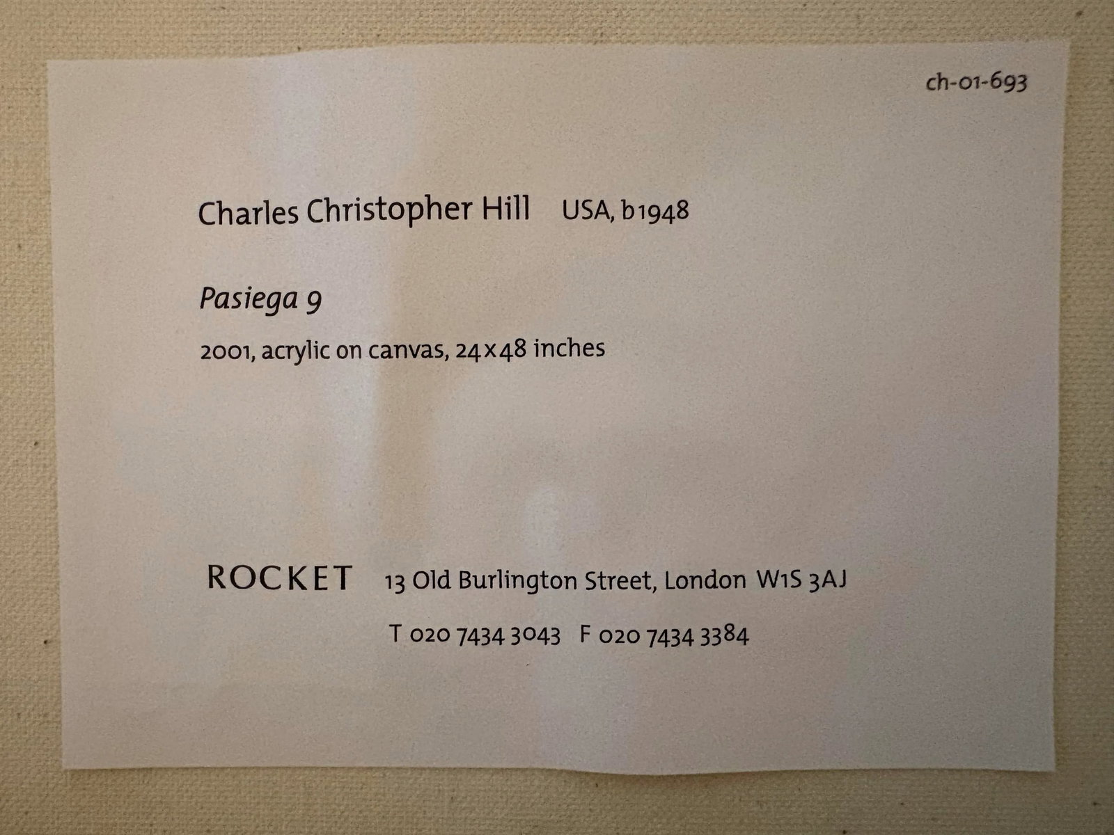 Charles Christopher Hill Acrylic Painting "Pasiega 9" Signed With Exhibition Papers - 11