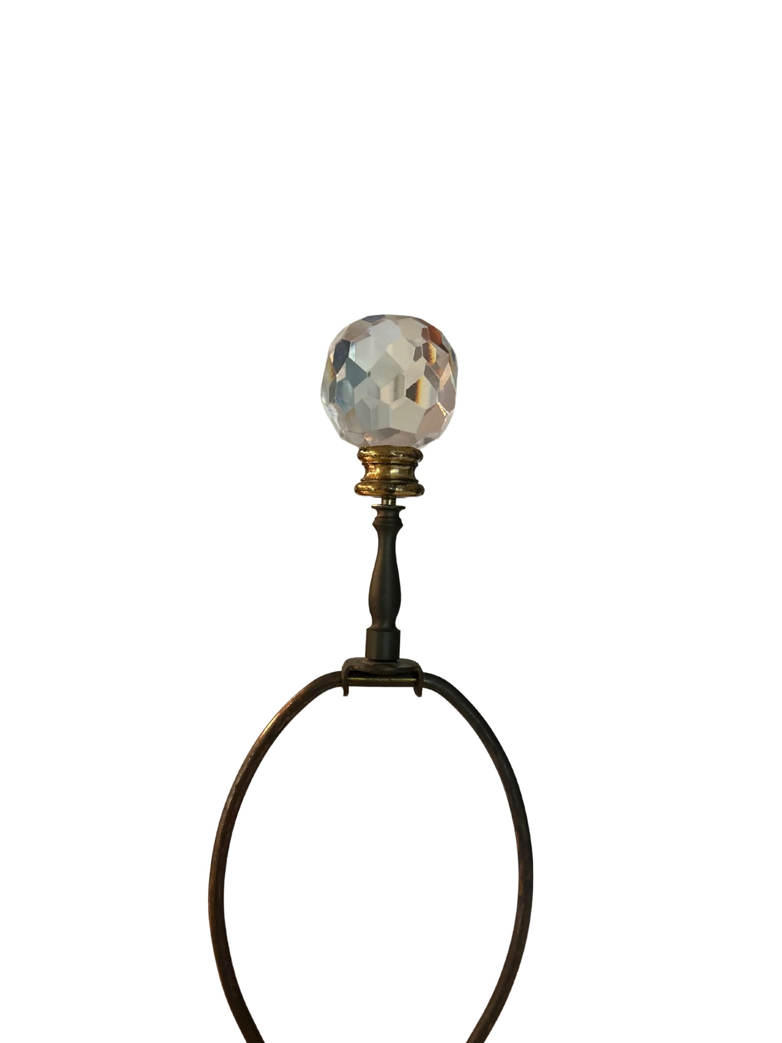 Vintage Waterford Crystal Table Lamp - Cut Crystal Brass Accents - 8