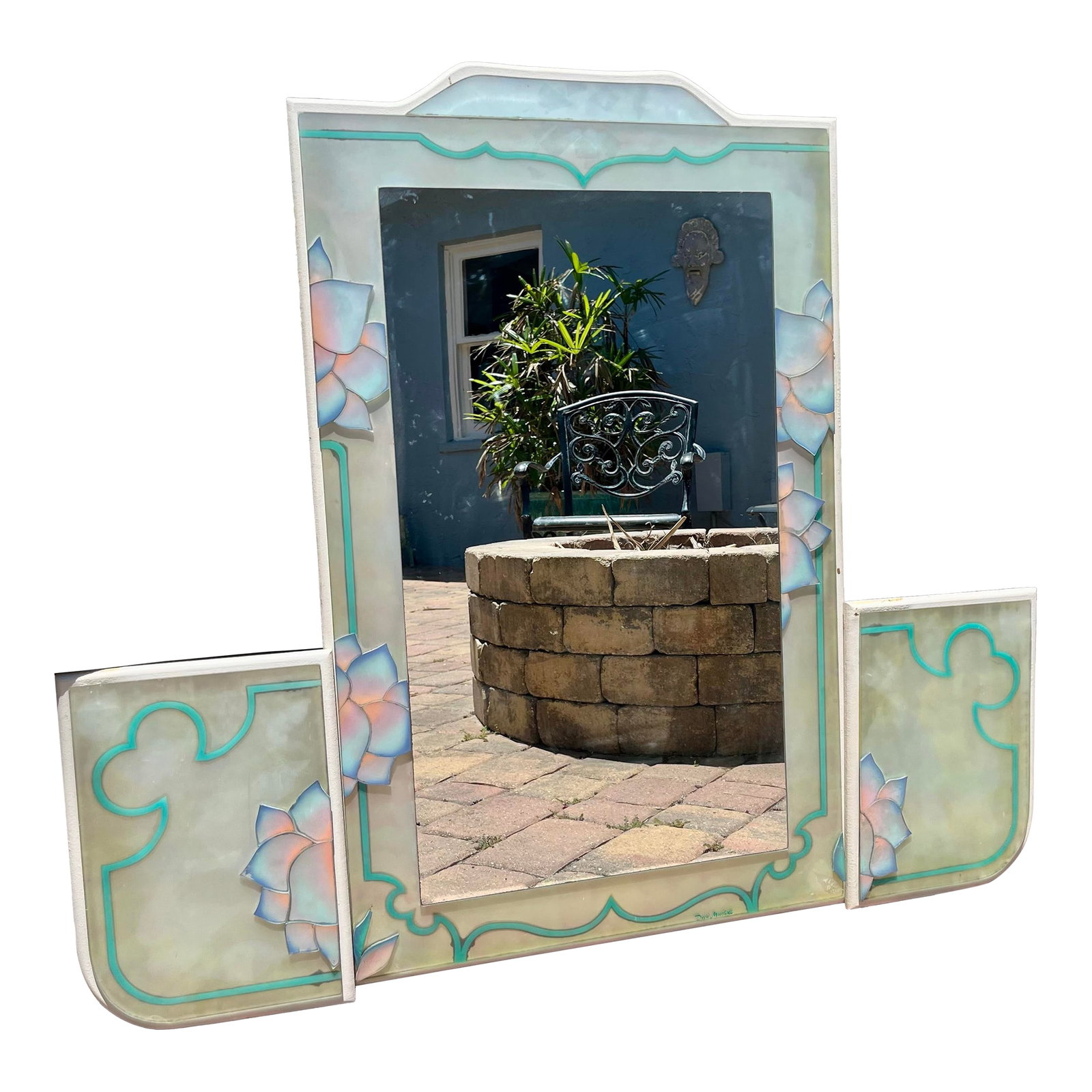 3 Piece David Marshall Signed and Numbered Hanging Wall Mirror Design, 1980s (1 of 12)
