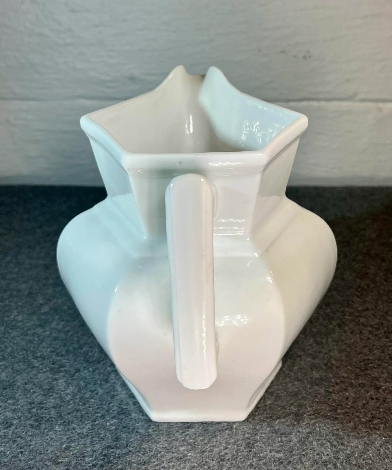 19th Century White Ironstone Pitcher - 5