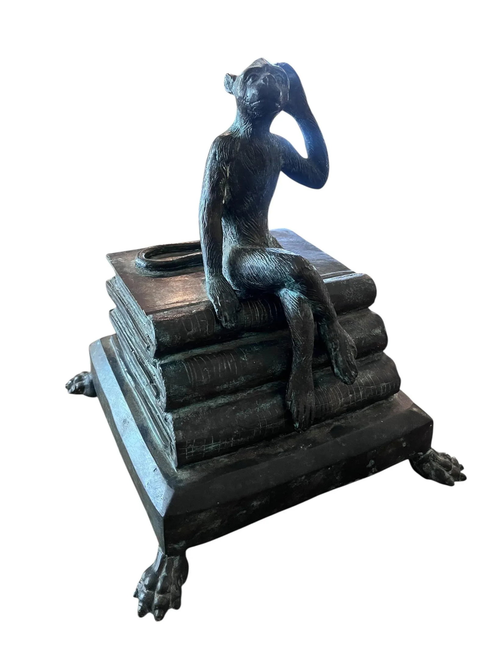 1980s Maitland Smith Seated Monkey Bronze Box - 2