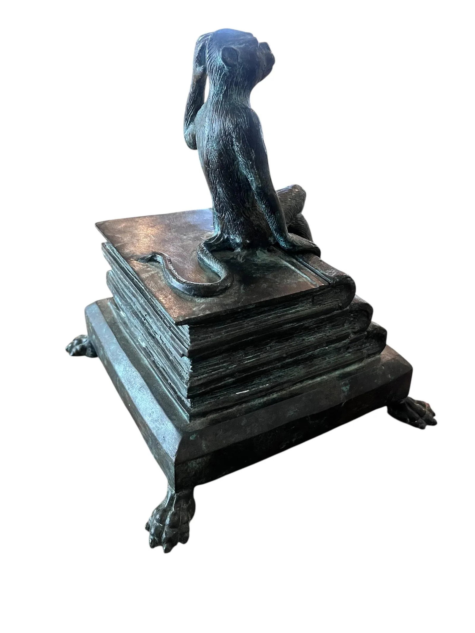 1980s Maitland Smith Seated Monkey Bronze Box - 8