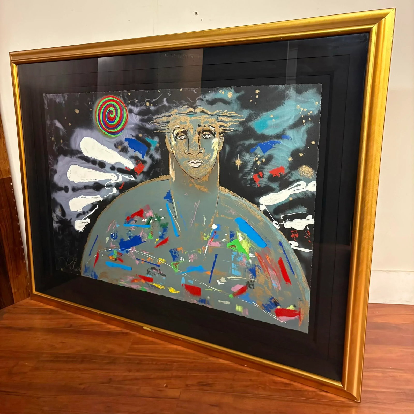 Orlando Agudelo-Botero Large Signed Enhanced Serigraph With Metallic Accents - 2