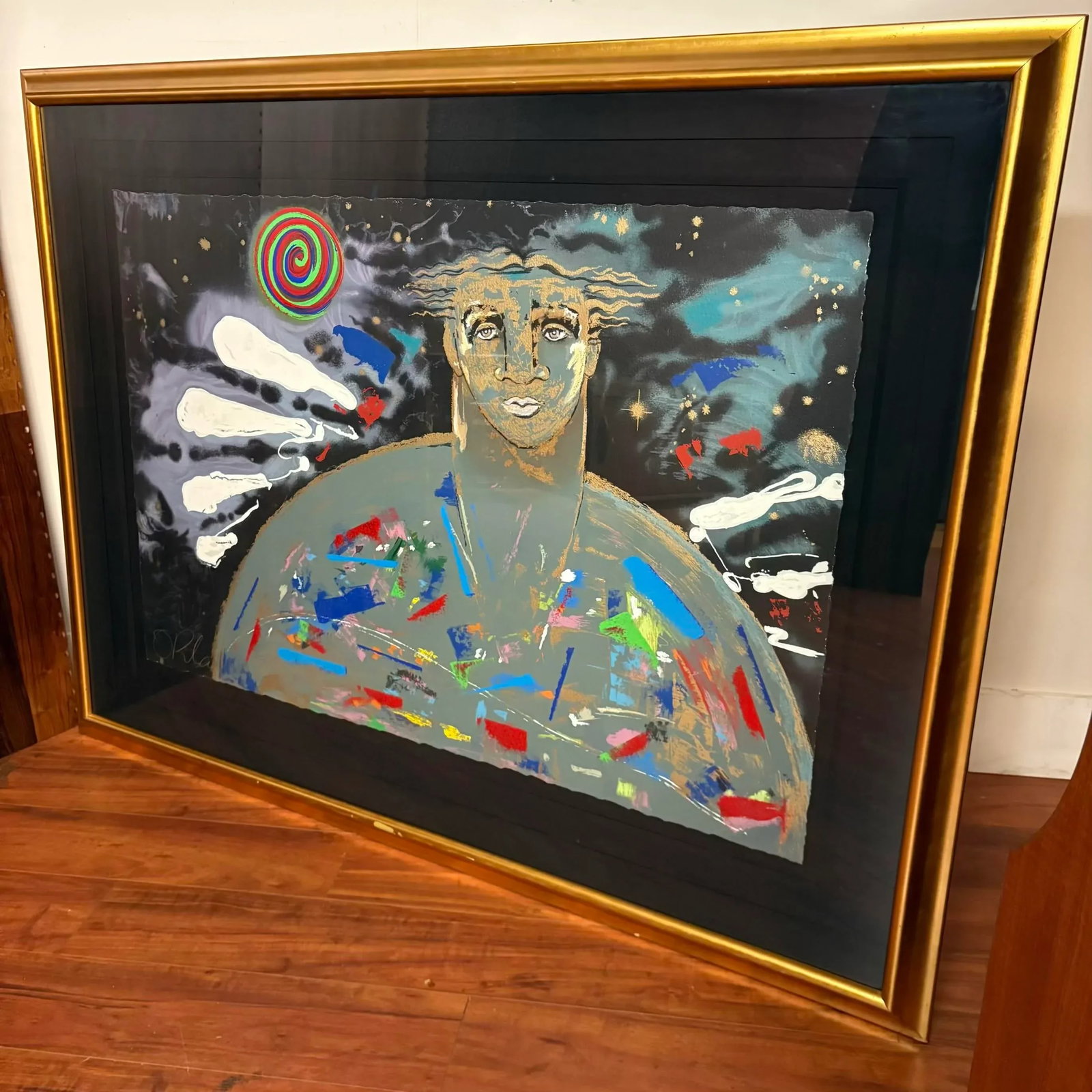 Orlando Agudelo-Botero Large Signed Enhanced Serigraph With Metallic Accents - 4