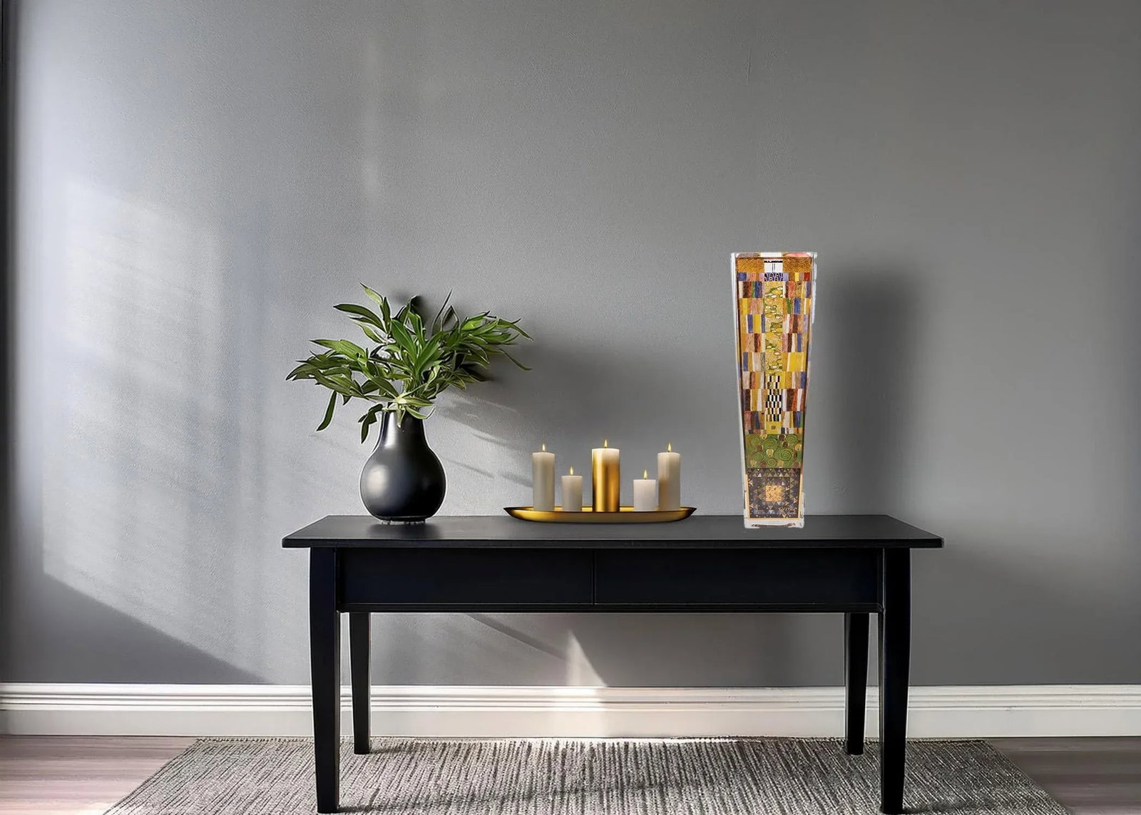 Gustav Klimt's "Stoclet Frieze" 15" Vase - 3