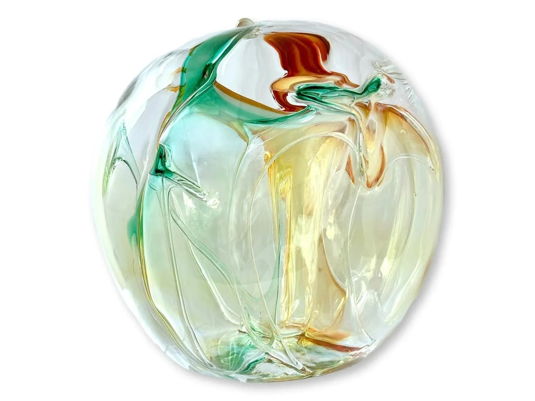 1996 Signed Peter Bramhall Large Glass Orb - 5