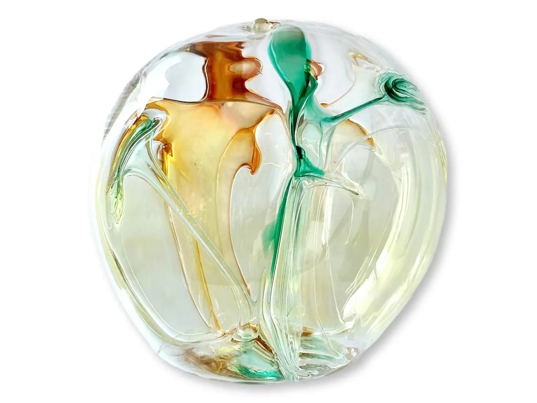 1996 Signed Peter Bramhall Large Glass Orb - 6