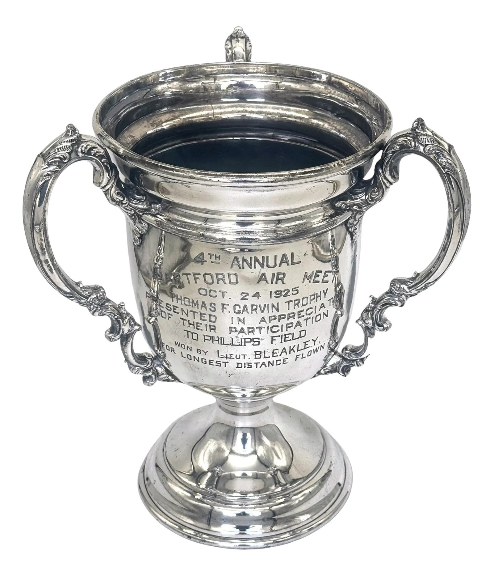Thomas F. Garvin Trophy, 1925 Aviation Trophy, by Wilcox Silver Plate Co. (1 of 10)