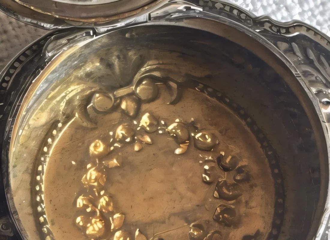 Antique French Rococo Locket Powder Box, Circa 1900 - 3