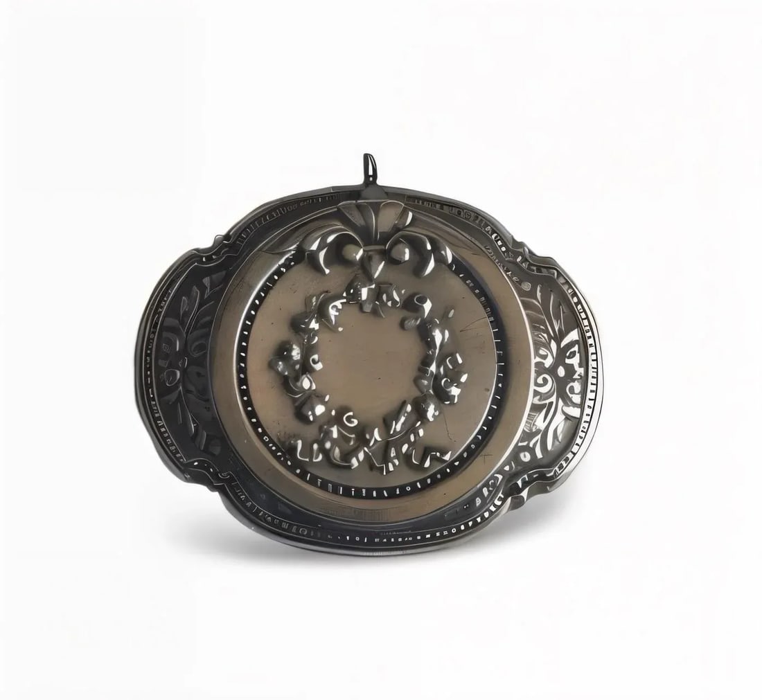 Antique French Rococo Locket Powder Box, Circa 1900 - 4